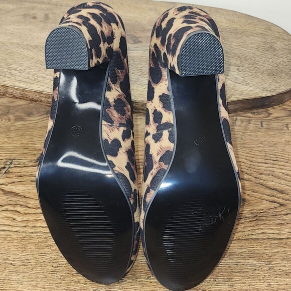 Round Toe Leopard Print Block Heels by Didifu-Size 9.5 - Picture 9 of 9